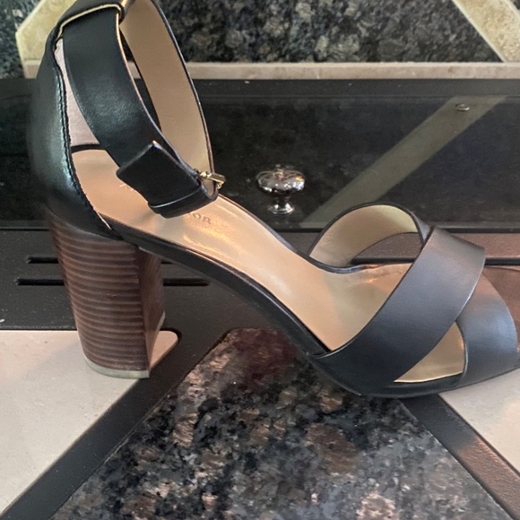 Ann Taylor Black All Leather Gigi Block Heel Slingback Heel Women 9M - Picture 5 of 6